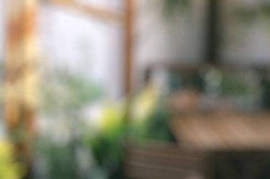 Bokeh arkaplanlı bulanık kafe