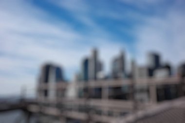 Şehir siluetinin bulanık görüntüsü