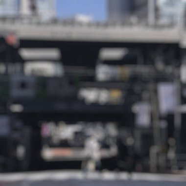 Şehirdeki araba parkının soyut görüntüsü