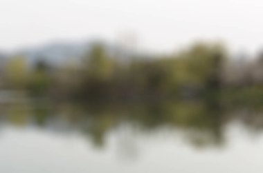 Gölün bulanık arkaplanı