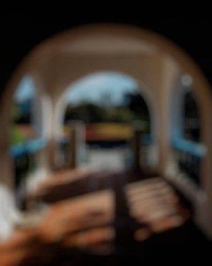 Bokeh resimli soyut bulanık arkaplan restoranı