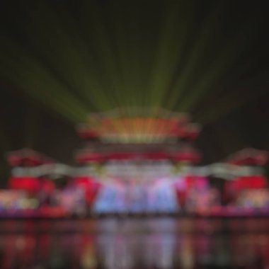 Işıklar ve keh ile bulanık arkaplan.