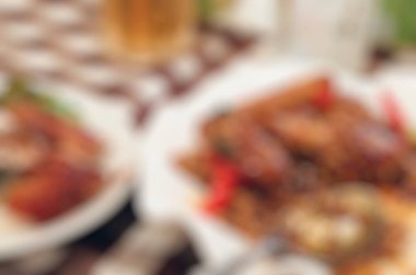 Bulanık arkaplan, yiyecek kavramı,