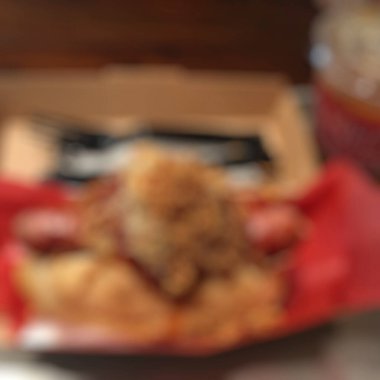 Yiyecek ve içeceğin bulanık arkaplanı