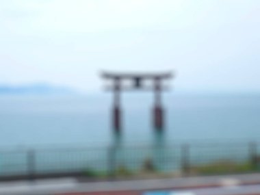 Bokeh ile denizin ve okyanusun bulanık arkaplanı