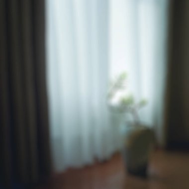 Modern bir oturma odasının bulanık arka planı