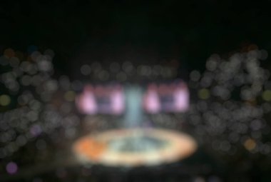 Siyah arkaplan üzerindeki soyut ışık bokeh 'i