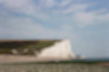 Denizin bulanık arkaplanı