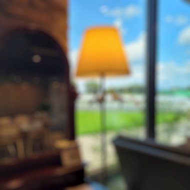 Arkaplan için soyut bulanık restoran iç mimarisi