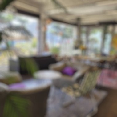 Bokeh resimli soyut bulanık arkaplan restoranı
