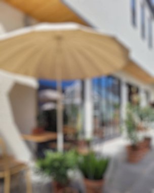 Kafenin bulanık arka planı.