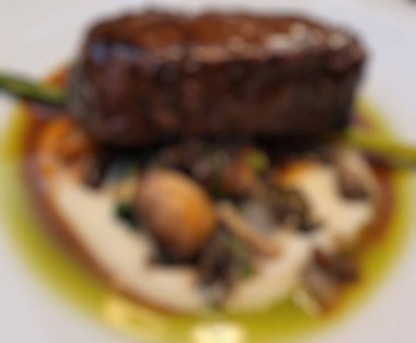 Izgara etin bulanık arka planı