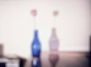 Modern oturma odasının bulanık arka planı