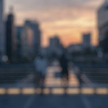 Gece şehir manzarası bulanık.