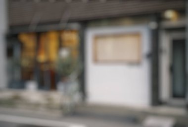 Bokeh arkaplanı olan restoranın bulanık görünümü