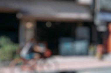 Coffee shop arka plan bulanık.