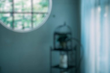 Arka plan için soyut bulanık oturma odası iç mekanı