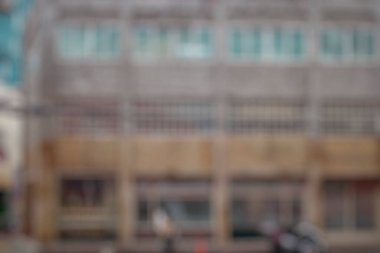 Modern şehir binasının bulanık görüntüsü