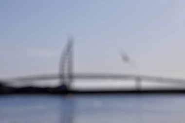 Şehir siluetinin bulanık görüntüsü