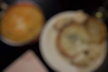 Bulanık kahve fincanı arka plan, çözülmüş