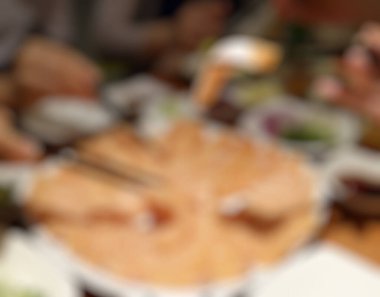 Bokeh resimli soyut bulanık arkaplan restoranı