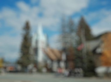 Turizm Tema yaratıcı soyut bulanıklık arka plan bokeh efektli dağcılık