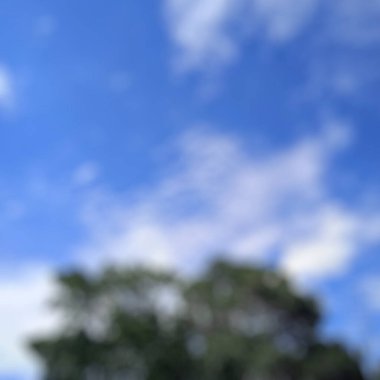 Beyaz bulutlu mavi gökyüzü.