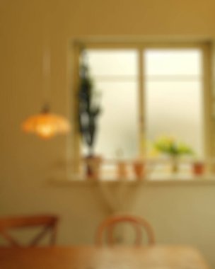 Modern oturma odasının içi bulanık