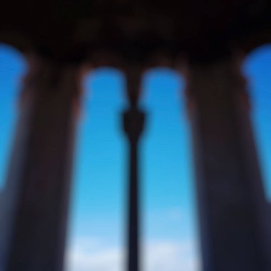 Eski kilisenin bulanık arka planı