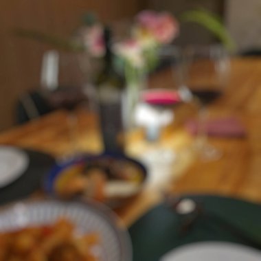 Modern restoranın bulanık arka planı