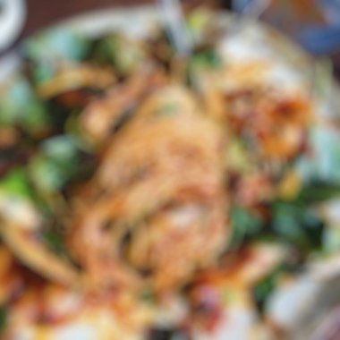 Soyut bulanık Tayland sokak yemekleri geçmişi