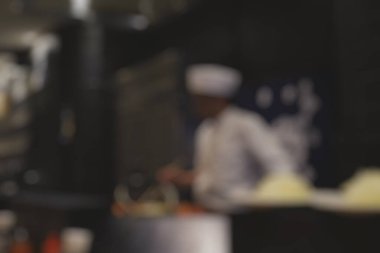 Soyut bulanık restoran ve kafe restoranının iç arka planı