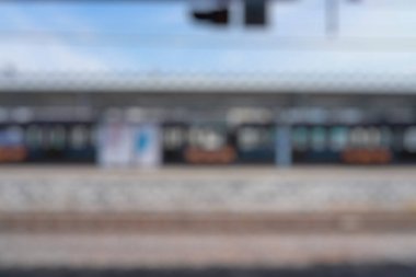 Tren istasyonunun arka plan bulanıklık