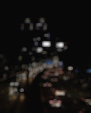 Işıkların bulanık arkaplanı, gece şehri