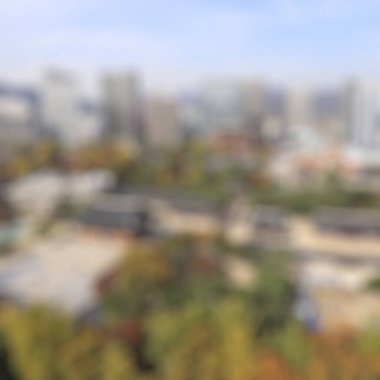 Şehir parkının bulanık görüntüsü