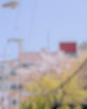 Şehrin bulanık arkaplanı