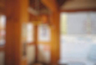 Arka plan için soyut bulanık modern lüks restoran iç mimarisi