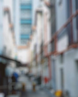 Şehirdeki sokağın soyut bulanıklığı