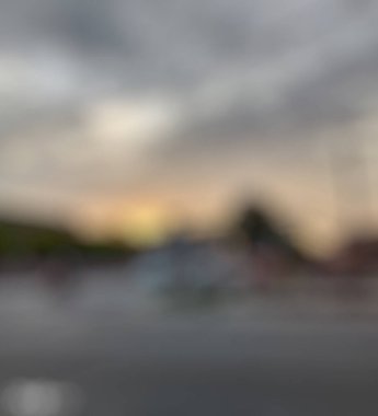 Şehrin bulanık arkaplanı