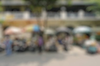 Bokeh ile alışveriş merkezinin bulanık arkaplanı