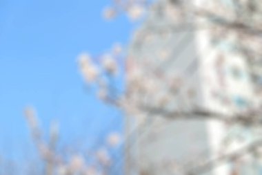 Şehrin bulanık arkaplanı