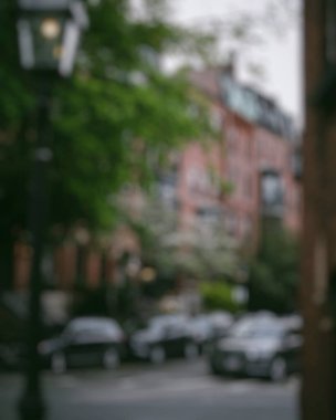 Şehrin bulanık arkaplanı