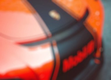 Kırmızı arabanın soyut arkaplanı