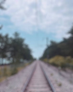 Şehirdeki tren rayları.