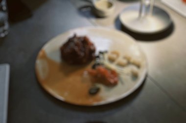 Lezzetli Asya yemeklerinin yakın görüntüsü