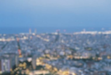 Şehir ışıklarının bulanık arkaplanı