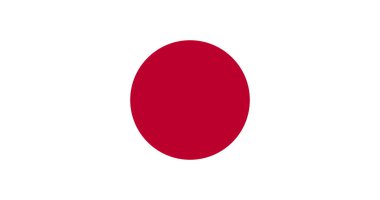 Japon bayrağının vektörü.