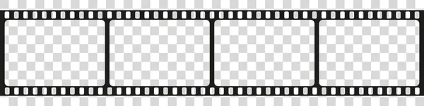 フィルムストリップ ビデオフィルムストリップロール フィルムストリップ古典的なフレーム 空の写真フレーム — ストックベクタ