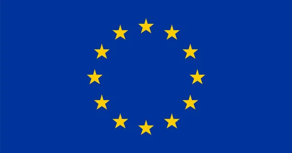 Vlajka Evropy Evropská Unie — Stockový vektor