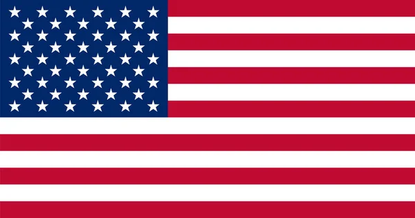 Vlajka Spojených Států Amerických Správné Proporce Barva — Stockový vektor